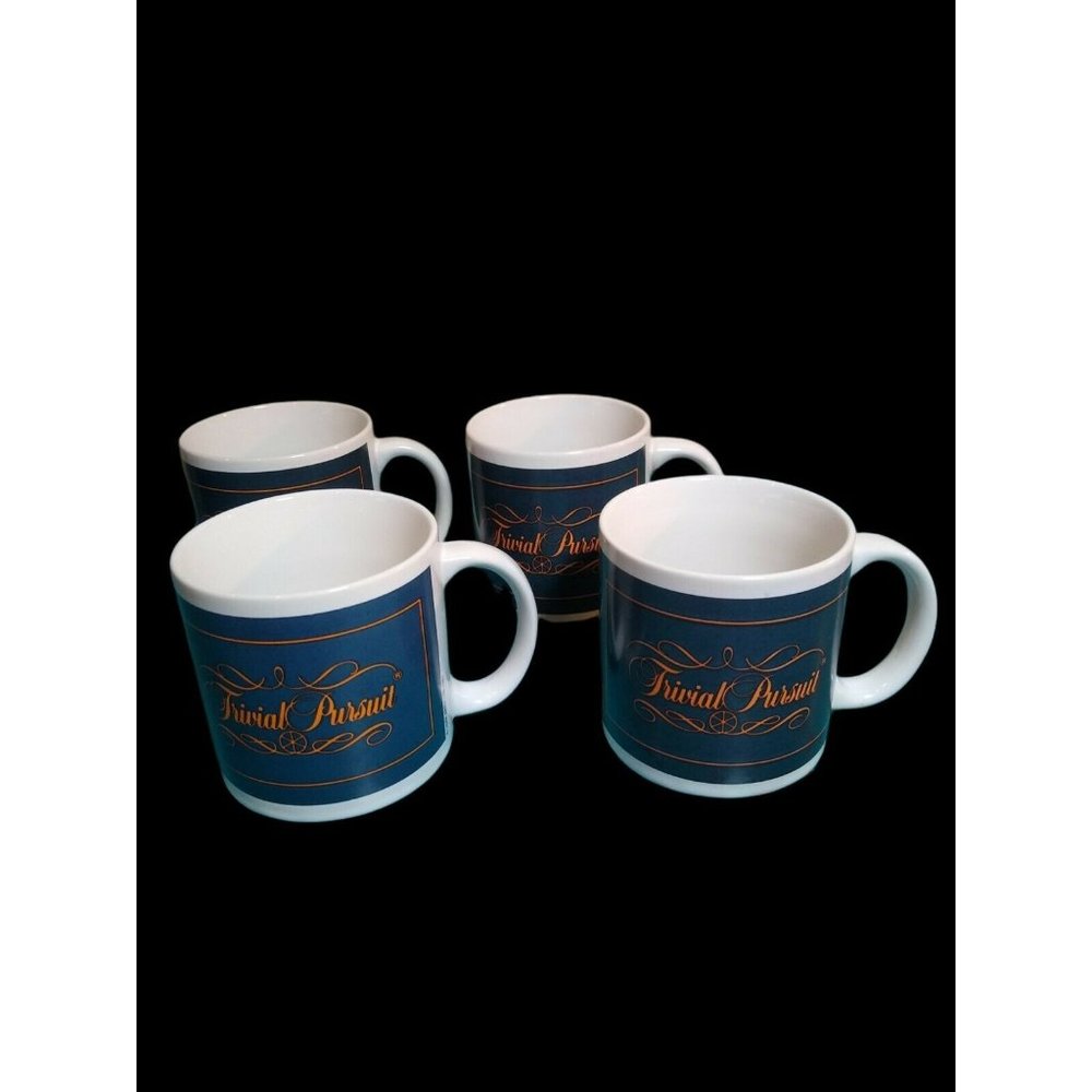 Trivial Pursuit Coffee Mug Great American Housewares 1981 Set of 4